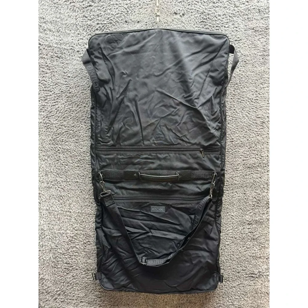 Moschino Nylon‎ Convertible Travel Luggage Garment Bag Black Large 20